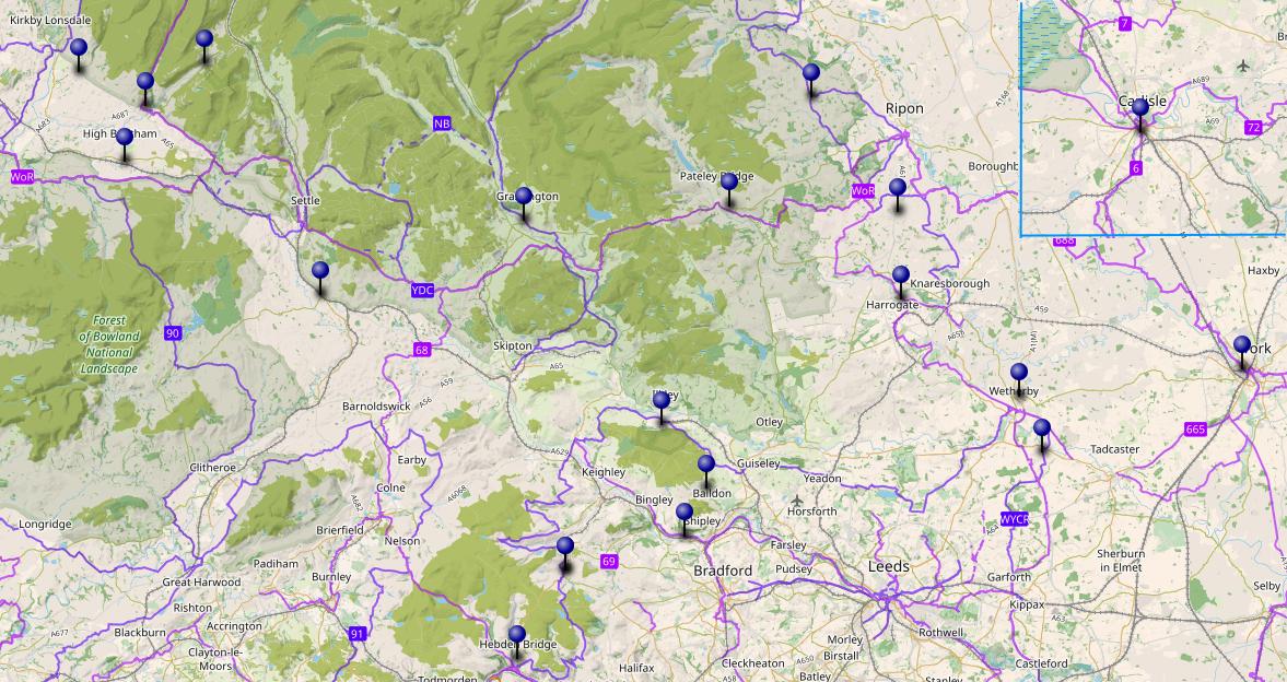Map of Coaches in the DHPC Map of Coaches in the DHPC